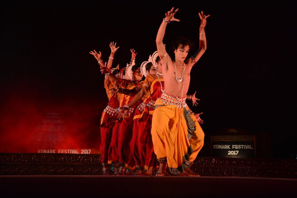 Odissi dance drama Ripu Parinama being staged at Konark Festival in Konark on Tuesday. Photograph: Odishabytes