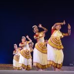 Dr Kanak Rele's disciples perform Mohiniattam at Konark Festival at Konark on Tuesday. Photograph: Odishabytes