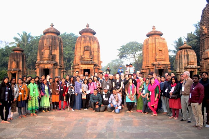 Ekamra Walks Group photo at Mukteswar Temple, Bhubaneswar