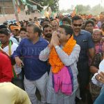 Dharmendra Pradhan campaigning at Bijepur