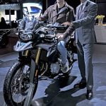 Mr. Timo Resch and Mr. Vikram Pawah at the launch of BMW F 750 - 850 GS atuo expo 2018