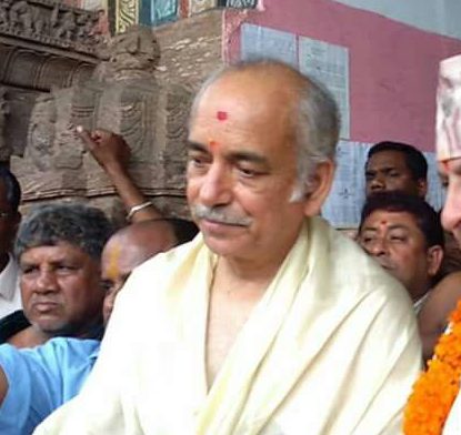Former Nepal King with Gajapati Maharaj at Jagannath Temple Puri