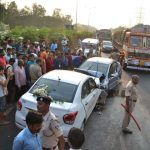 2 cars collide near vanivihar bhubaneswar nh16