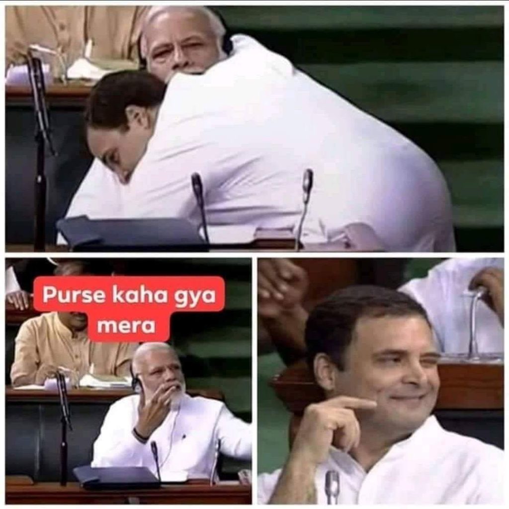 Rahul-Modi Jhappi Memes Flood Social Media - odishabytes