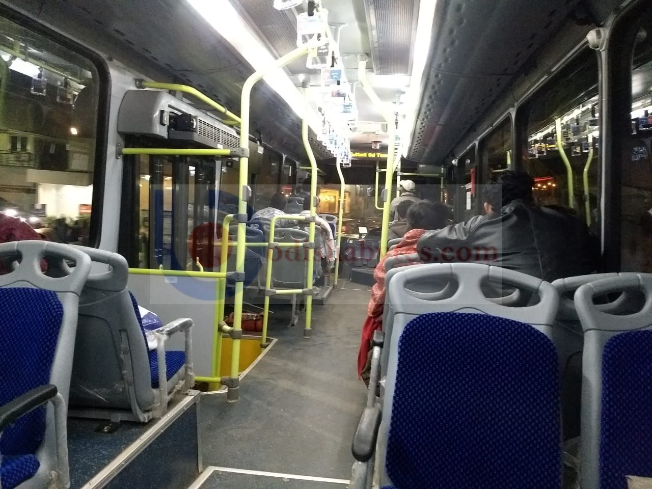 Interior of AC Mo Bus. Photograph: Suprakash Mishra 