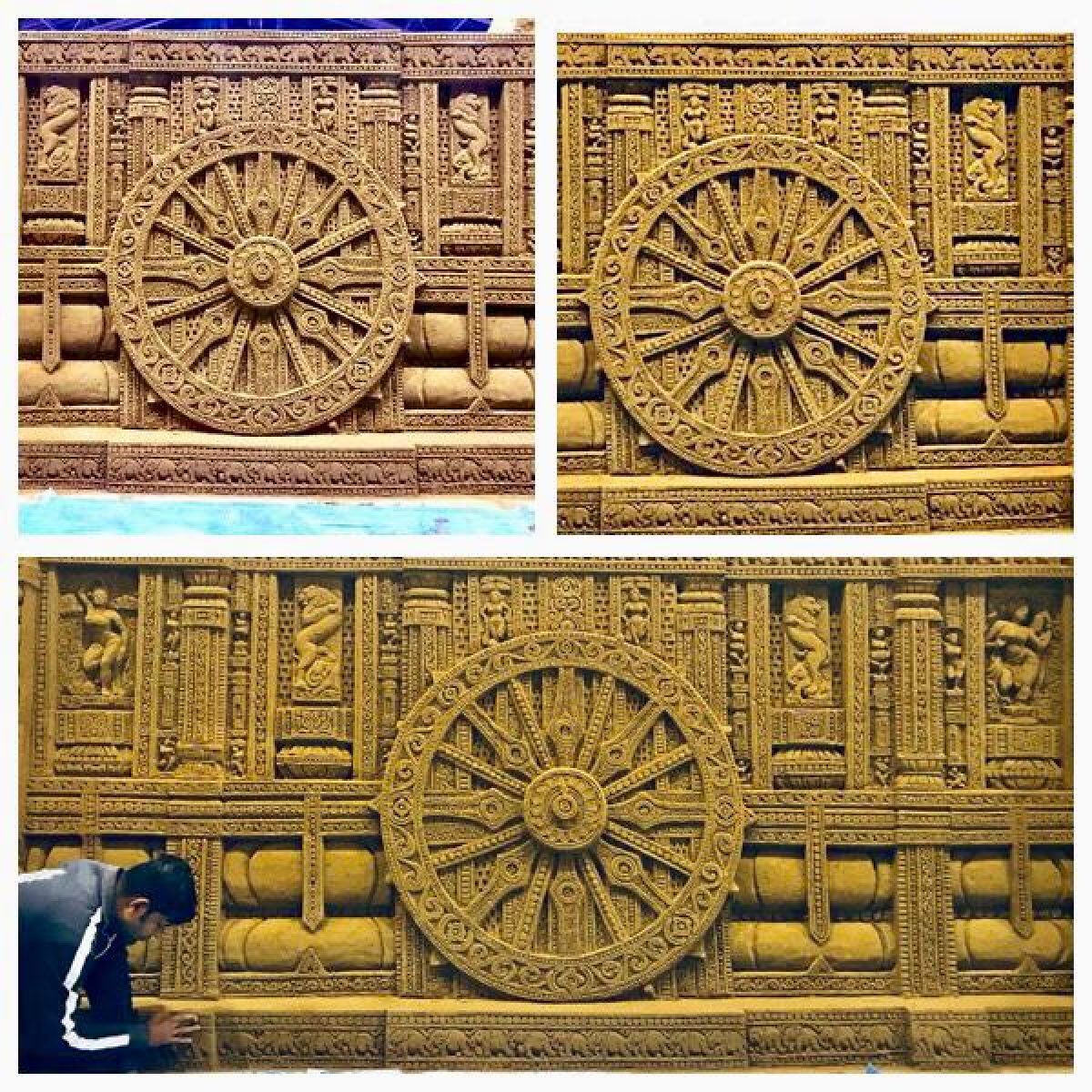 The detail of a stone wheel of the chariot at Sun Temple, Konark, Orissa,  India, Asia Stock Photo - Alamy
