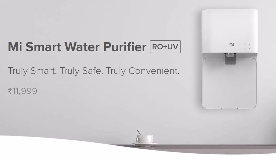 mi water purifier price in india