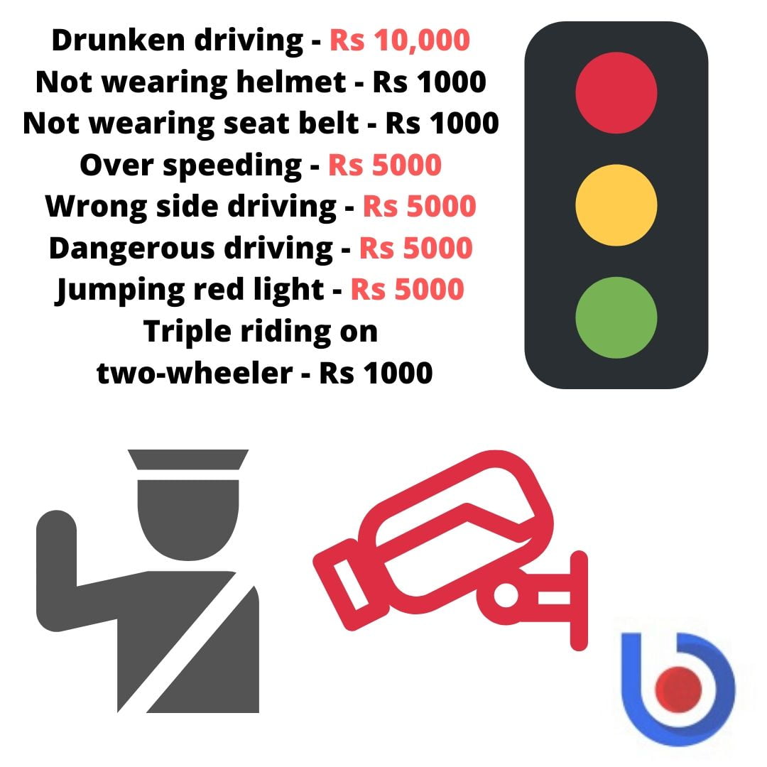 traffic violations bbsr drunk driving helmet seat belt