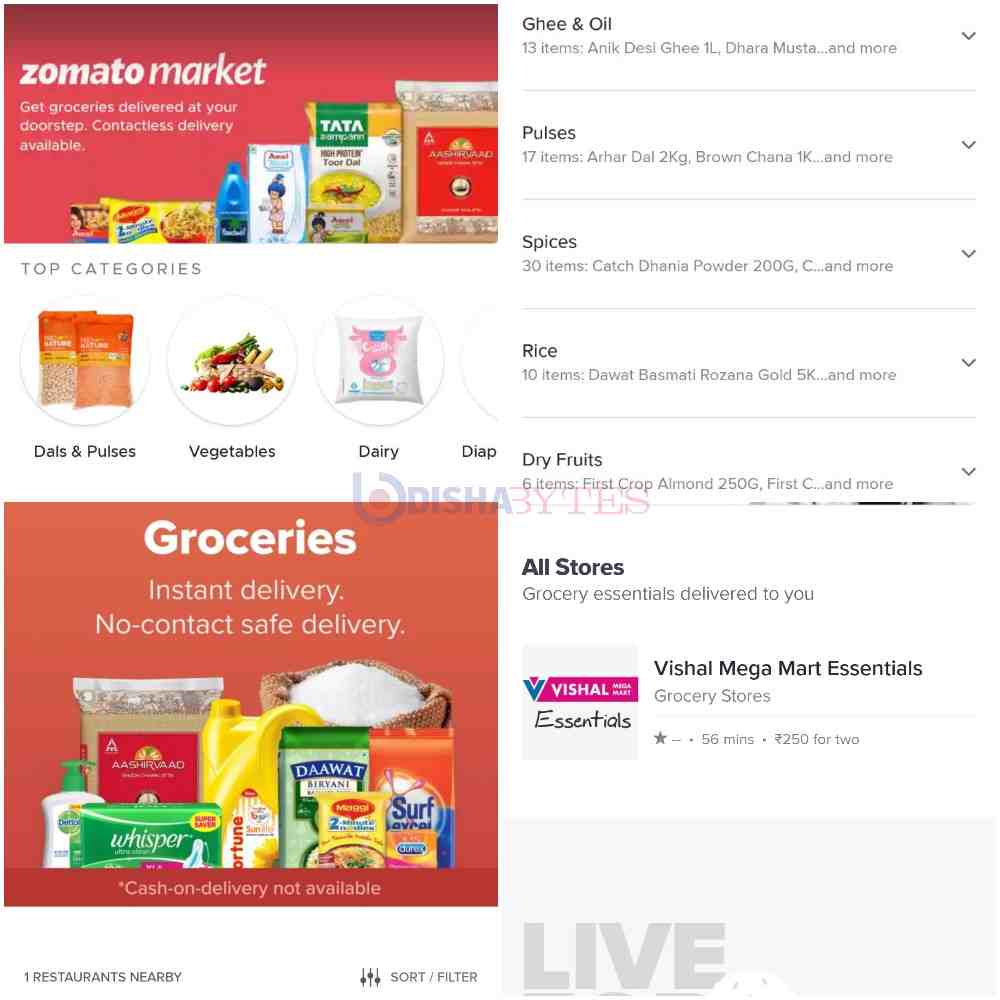 How To Order Groceries Using Zomato & Swiggy In Cuttack And Bhubaneswar ...