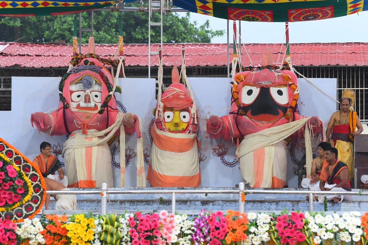 In Pictures Divine Bath Of Sibling Deities At Puri Jagannath Temple Odishabytes