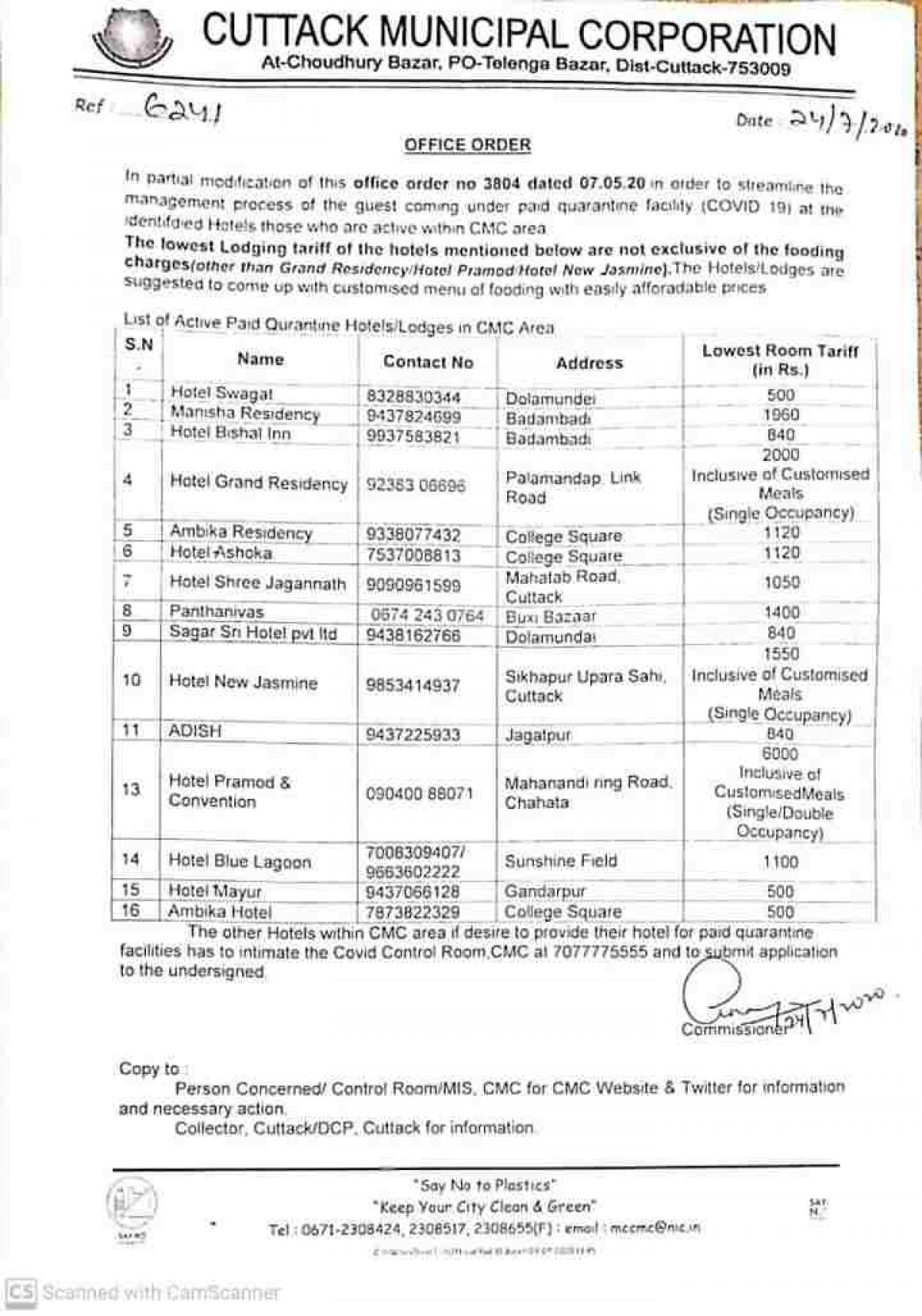 Updated List Of Hotels For Paid Quarantine Centres In Cuttack Odishabytes