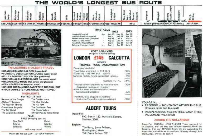 calcutta london bus tour 1960