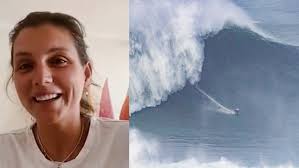 surfer Maya Gabeira rides biggest wave