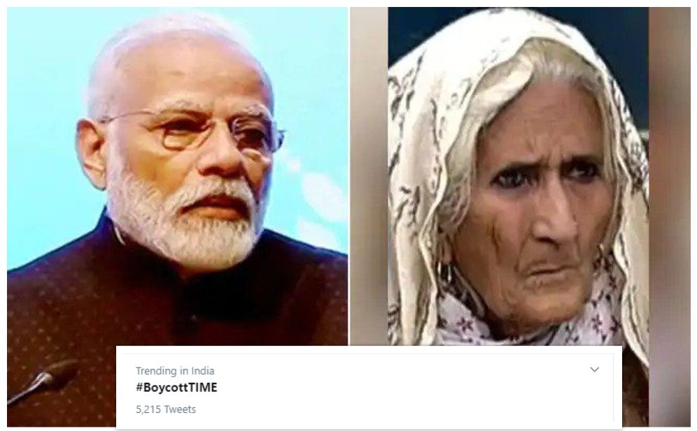 Features Of PM Modi With A Caveat And Praises For Shaheen Bagh 'Dadi' Trends #BoycottTIME On Twitter