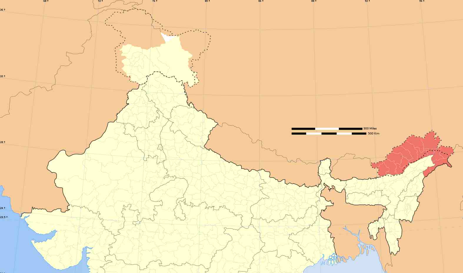 arunachal pradesh map china india