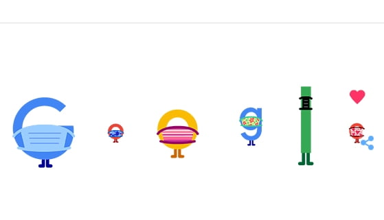 google doodle wear mask