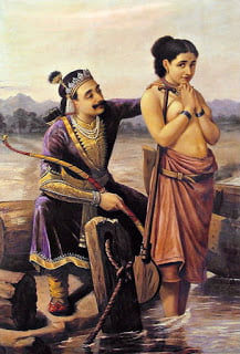 Painting - 'Shantanu and Satyavati' Artist - Raja Ravi Verma (1848-1906) Photo Credit - Wikimedia Commons
