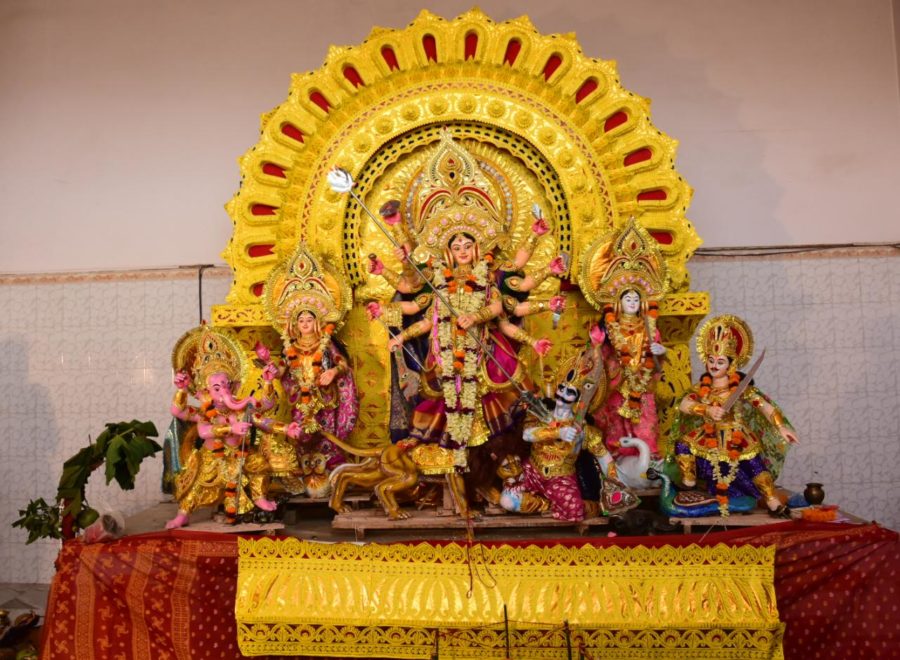 Durga idols immersion Bhubaneswar