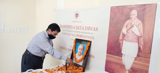 central university of Odisha Sardar Patel birth anniversary