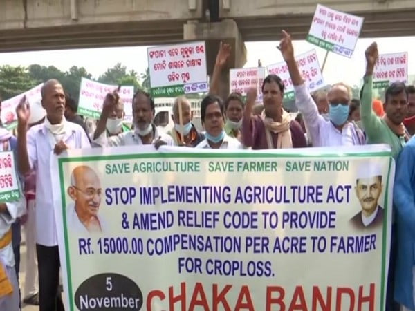 farmers protest Odisha