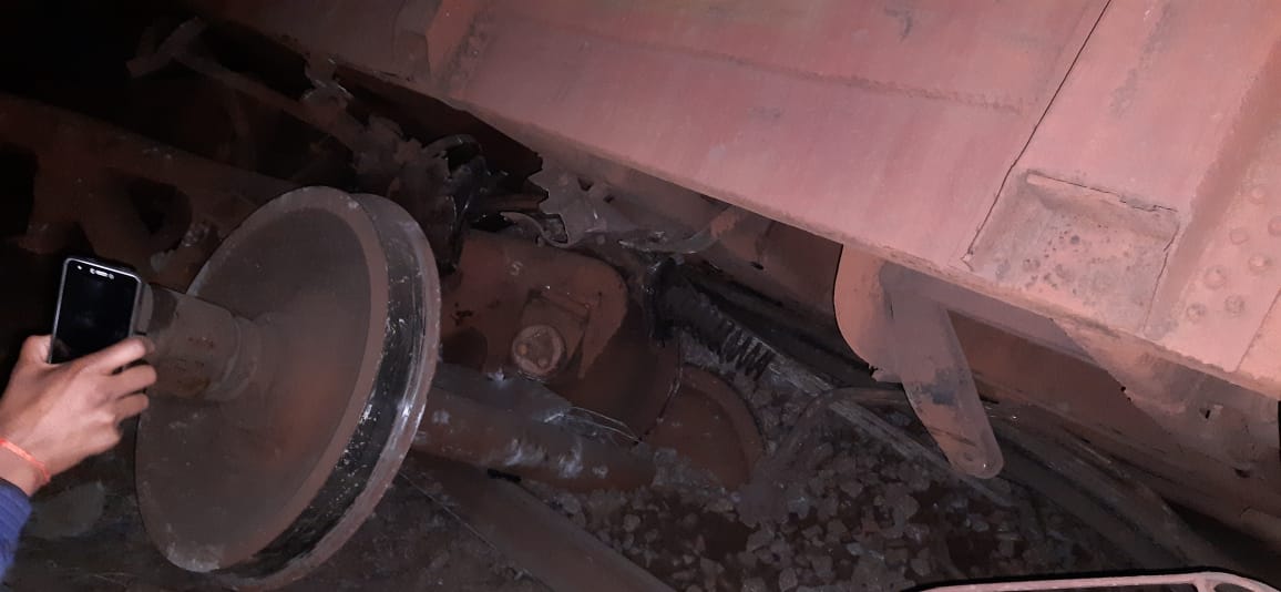 goods train derails Jerty railway station Koraput