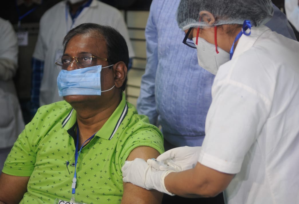bengal minister dr nirmal maji vaccinated