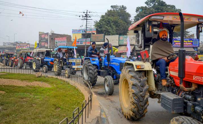 Barricades Knocked Down Tractor Rally