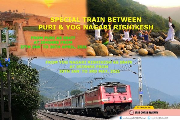 Special Train Between Puri & Rishikesh For Mahakumbh Mela