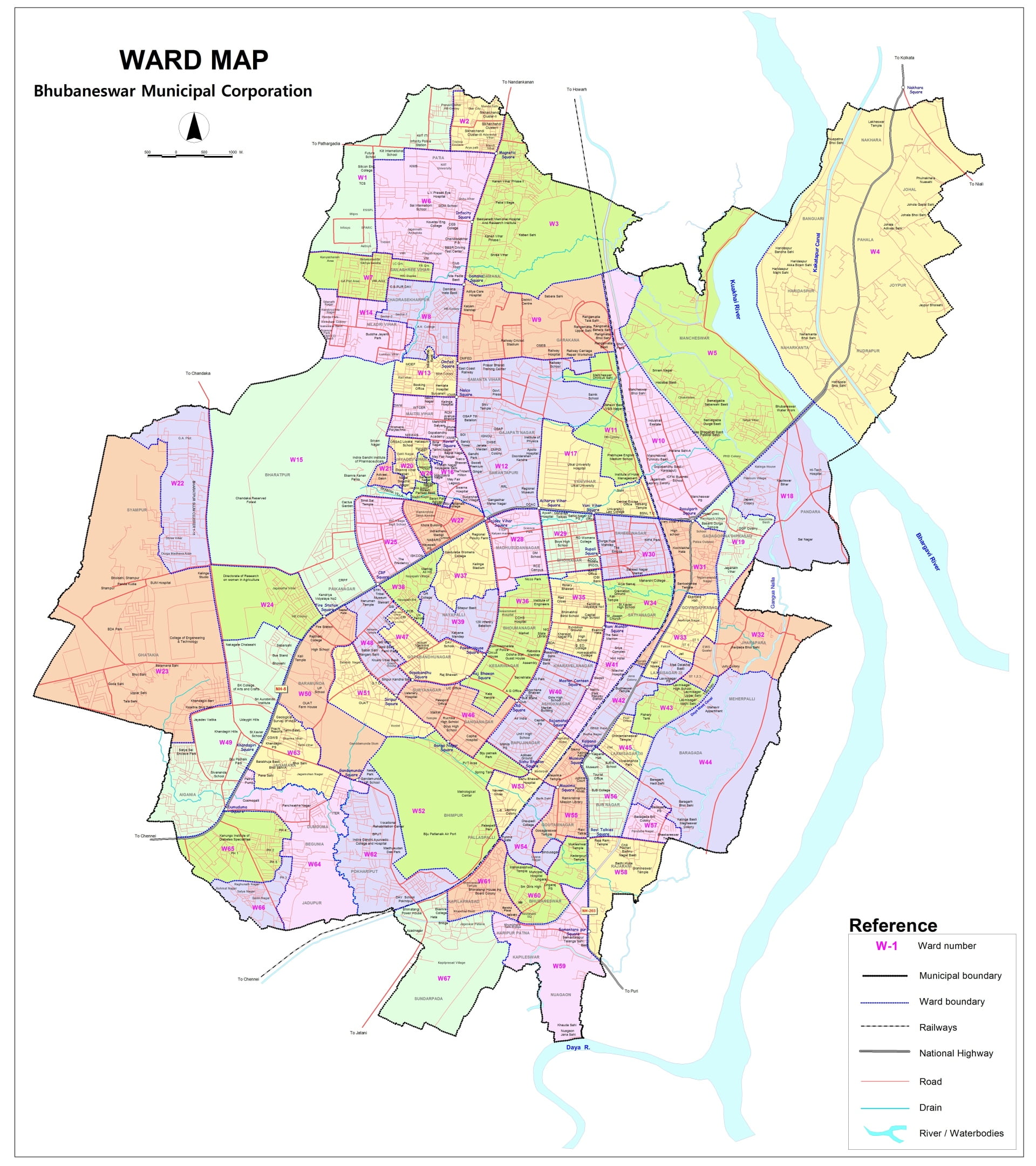 bhubaneswar ward numbers