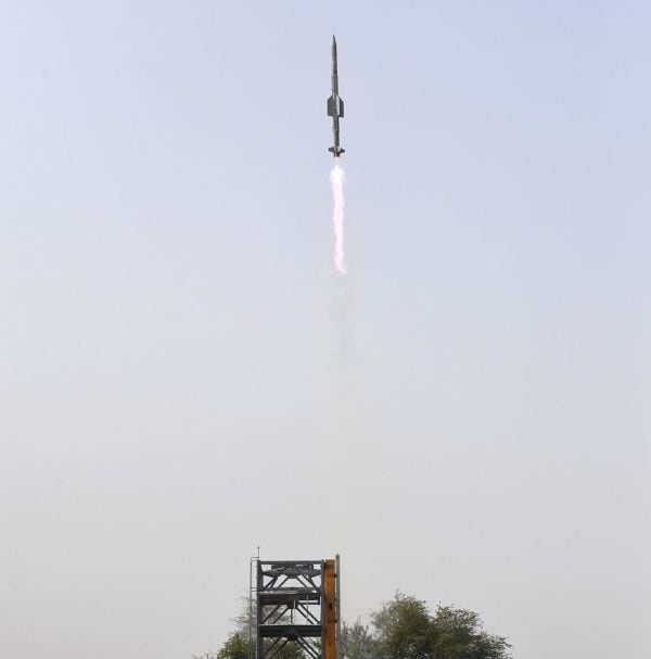 VL-SRSAM Successfully Test Fired From Vertical Launcher Off Odisha Coast