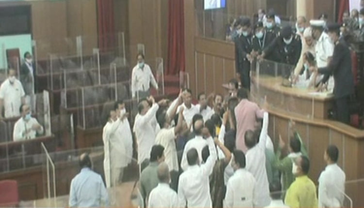 Shoes Hurled At Speaker Amid Protests Over Passing Of Lokayukta Bill