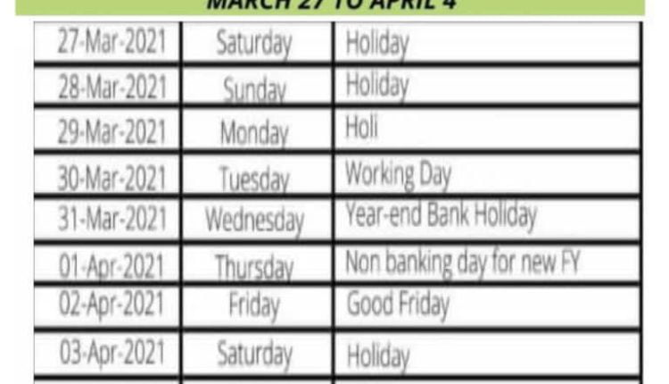 Be Prepared Odisha! Only One Bank Working Day Between March 27 & April ...