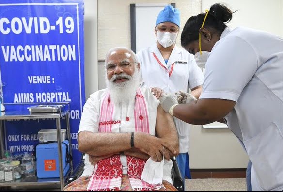 PM Modi Gets His First Shot Of COVID-19 Vaccine