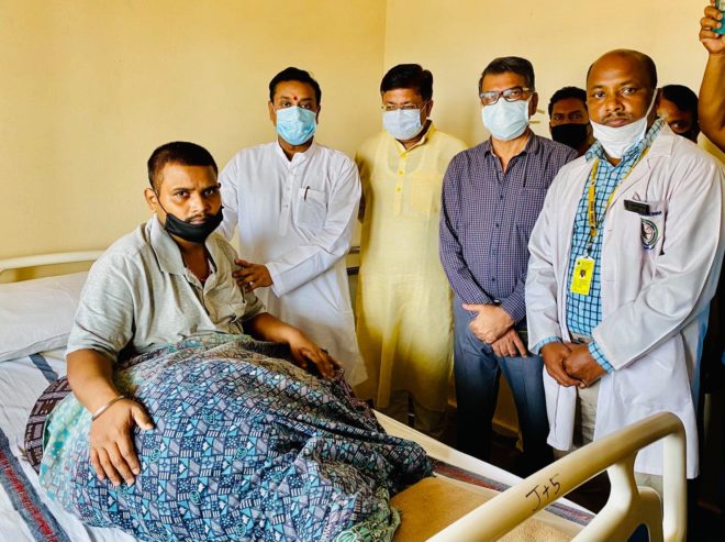 BJP Leader Sambit Patra Comes To The Aid Of Filaria Patient In Odisha's Chilika