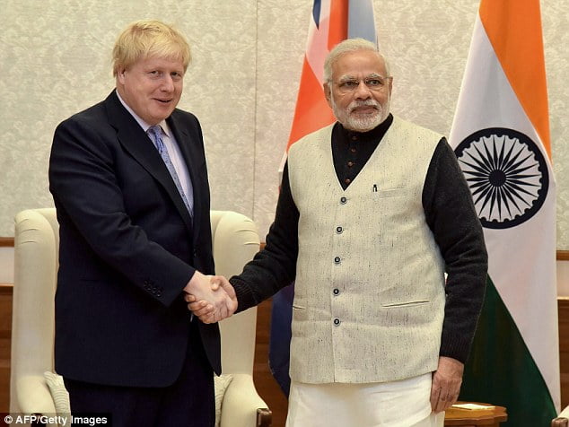 Boris johnson reduced india trip