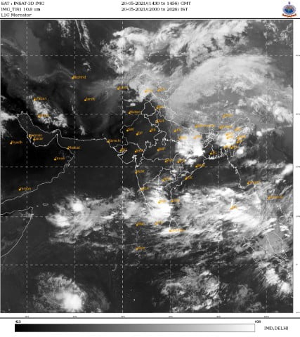 ICG measures cyclone Yaas