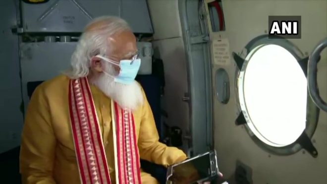 India PM aerial survey of YAAS affected areas
