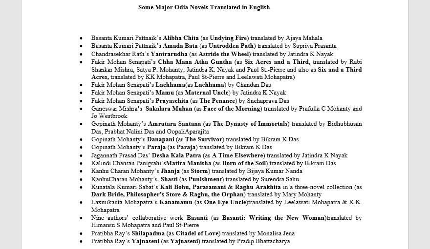 odia novels translated to english