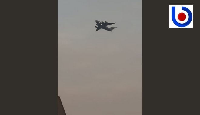 IAF plane spotted leaving Bhubaneswar Airport