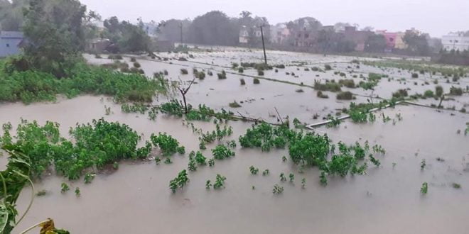 Cyclone Yaas affected farmland