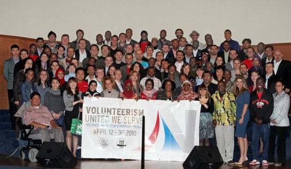 The IVLP group on Volunteerism with representatives from over 100 countries