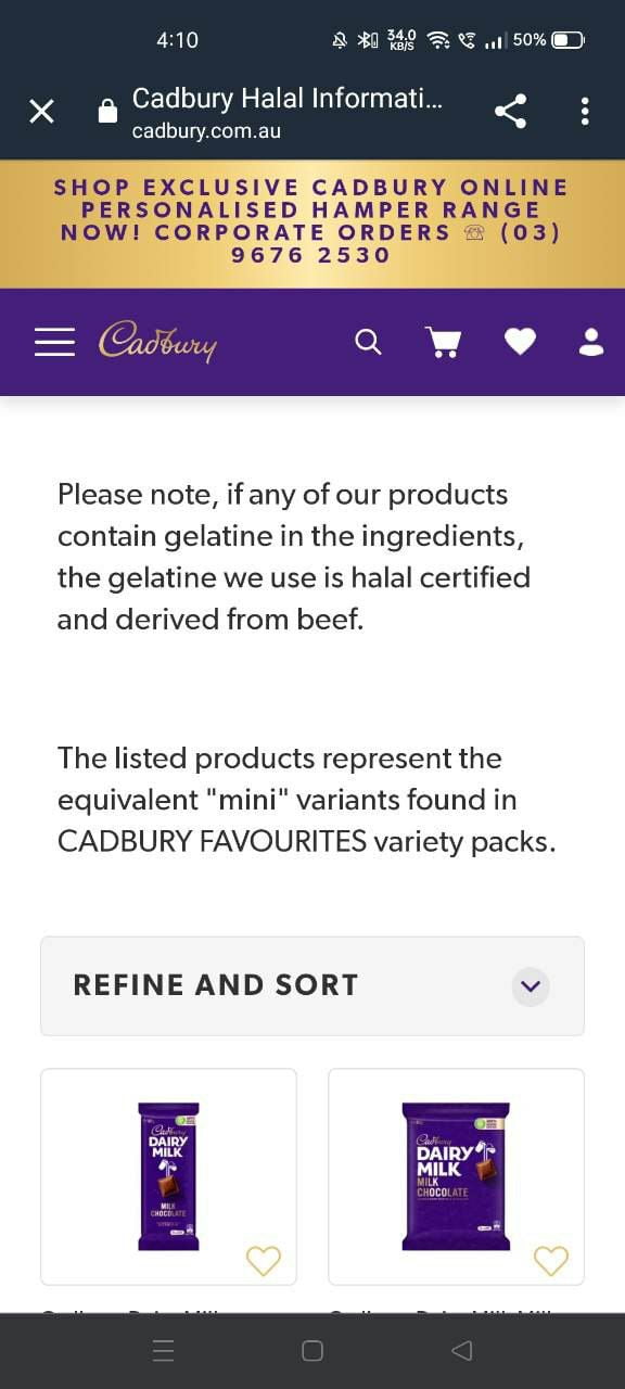 cadbury halal