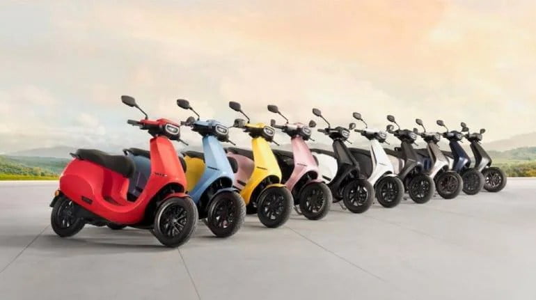 ola electric scooter colors