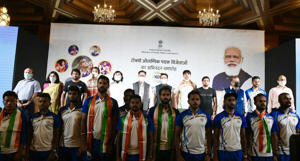 Olympic heroes felicitated