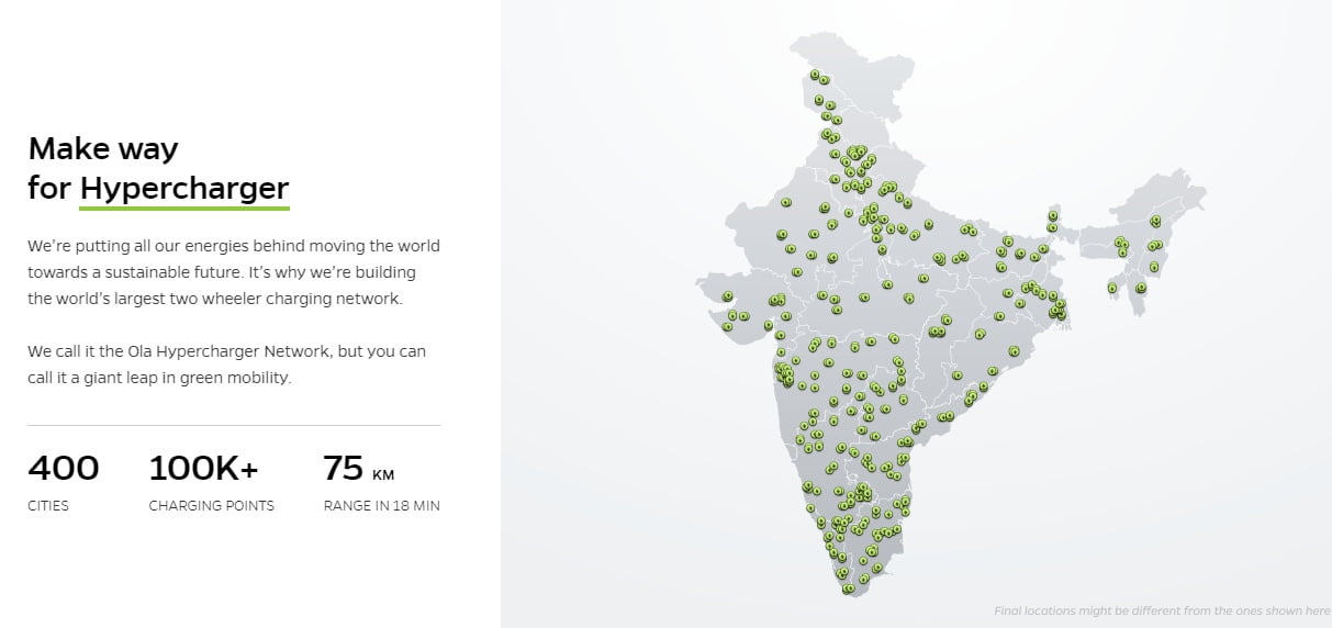 ola hypercharger network