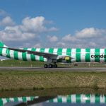 condor unveils new aircraft livery with beach towel-like striped look