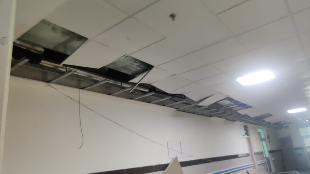 ceiling collapse in mkcg hospital