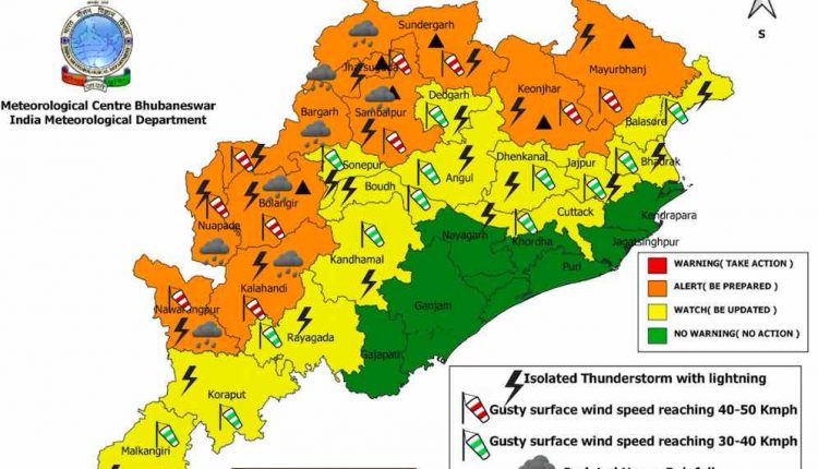 Orange Warning Heavy Rainfall Hail With Gusty Wind To Lash Odisha