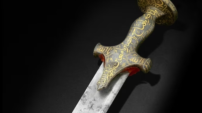 Tipu sultan bedchamber sword sold for Rs 143 crore