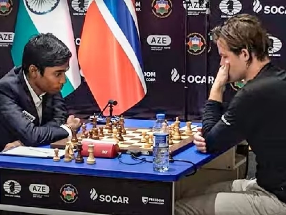 India's teen beats world's chess champion; Viswanathan, Tendulkar  congratulate